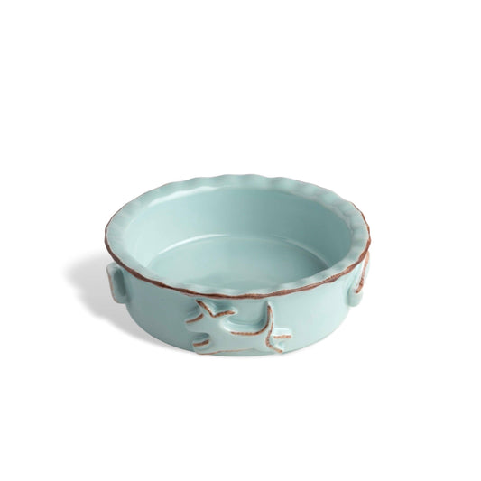 Carmel Ceramica Dog Food And Water Bowl -  *Baby Blue*  - 3 Sizes
