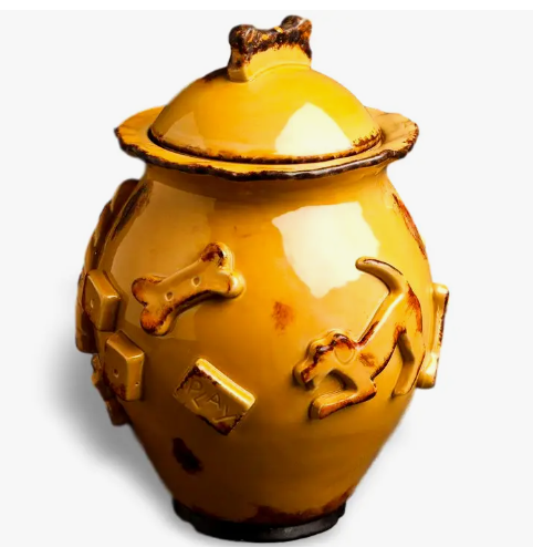 Carmel Ceramica Dog Treat Jar - "Caramel"