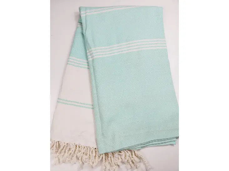 Turkish Towels 100% Cotton Diamond Pattern -Assorted Colors - Medium Weight