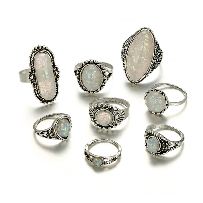 Set of Vintage -look Opal Costume Rings