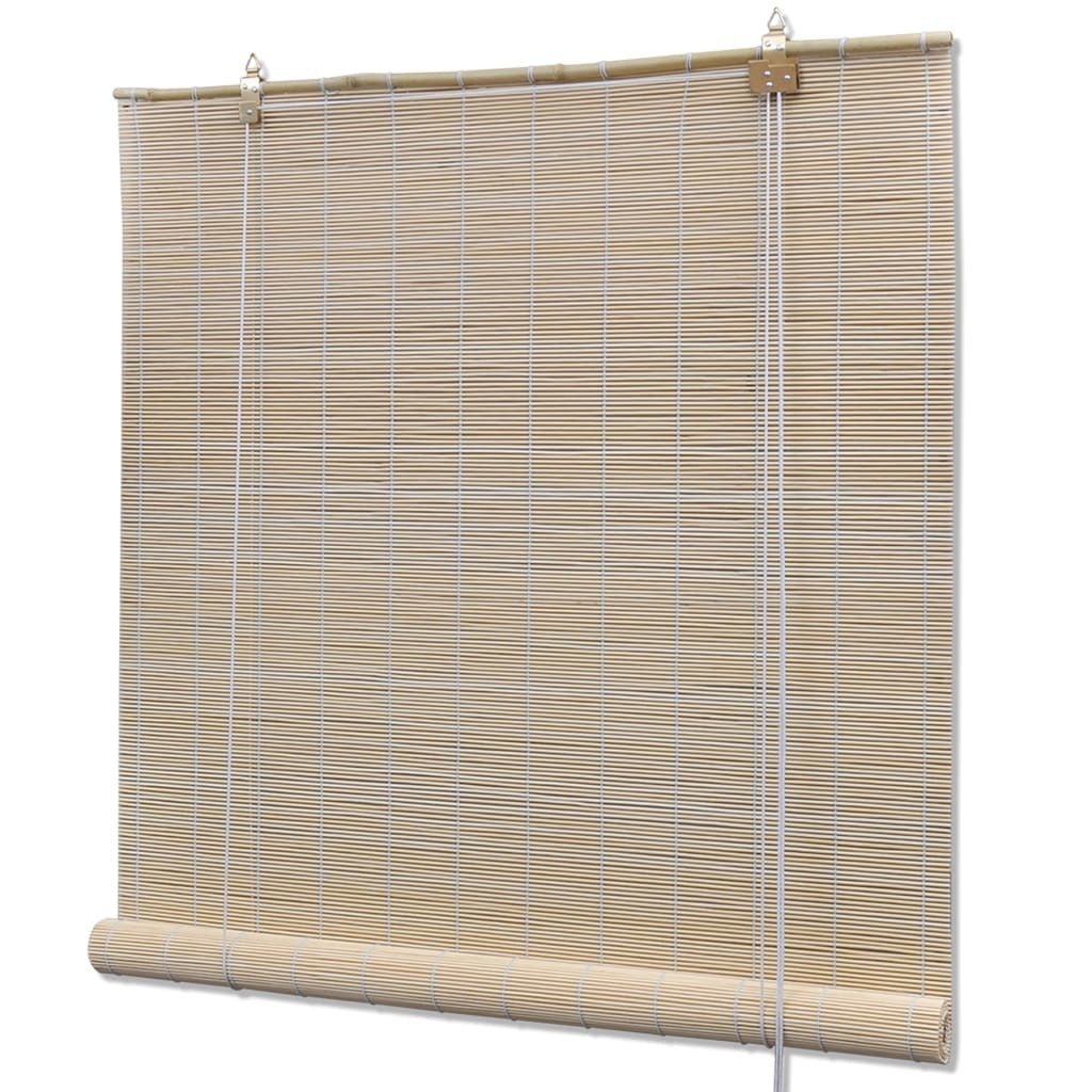 Natural Bamboo Roller Blinds 39.4" x 63"