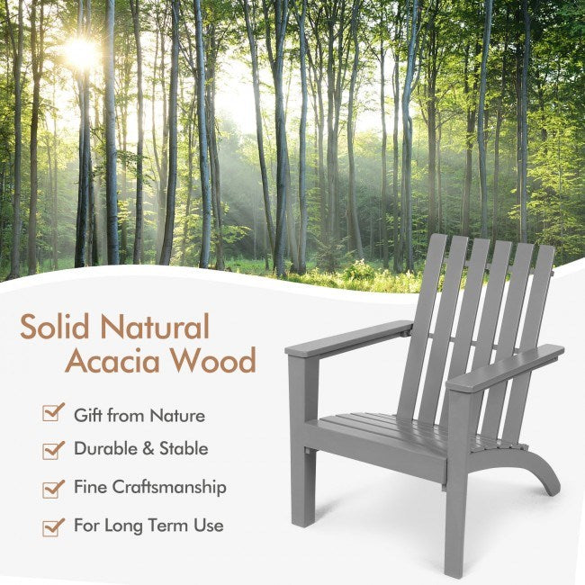 Patio Acacia Wood Adirondack Armchair