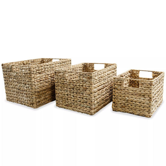 Water Hyacinth Storage Basket Set 3