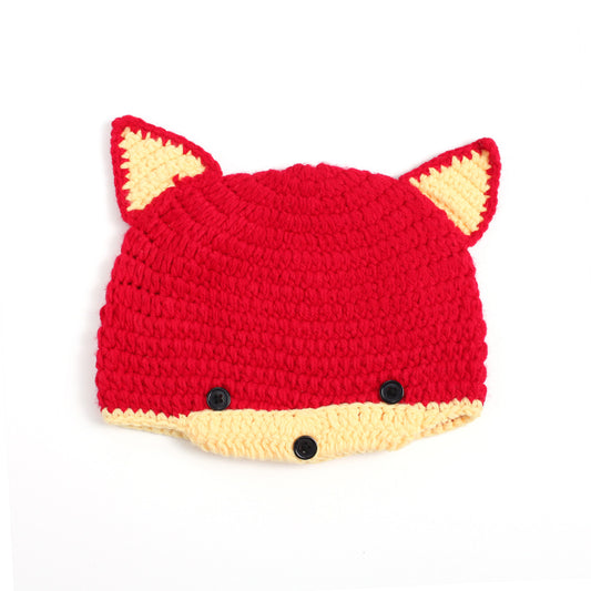 Handmade Baby Wool Fox Hat