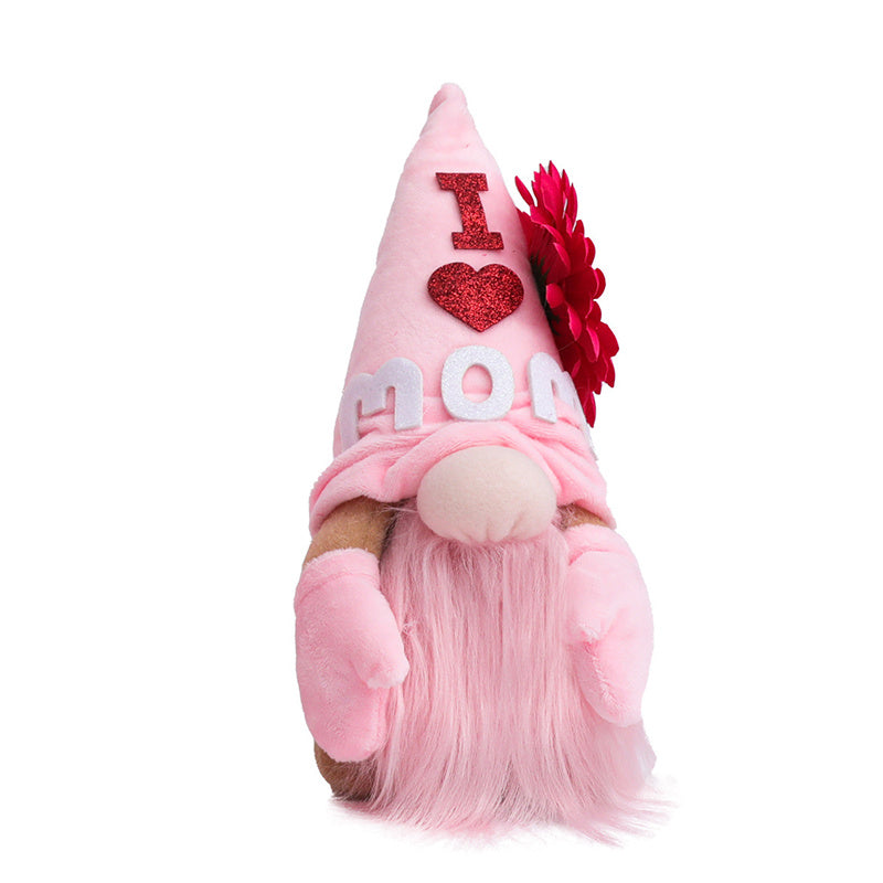 Mother's day Gnomes Decortionns ;  I Love Mom Gnomes Doll for Gift