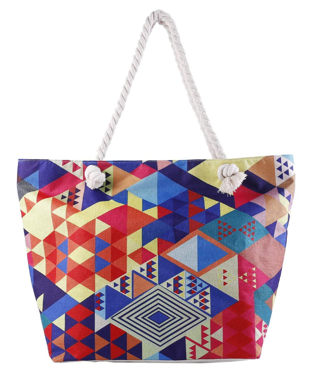 Summer Bag Bohemian Multifunctional Waterproof Beach Bag Swimsuit Storage Wash Bag Portable Women's Tote Bag With Zipper