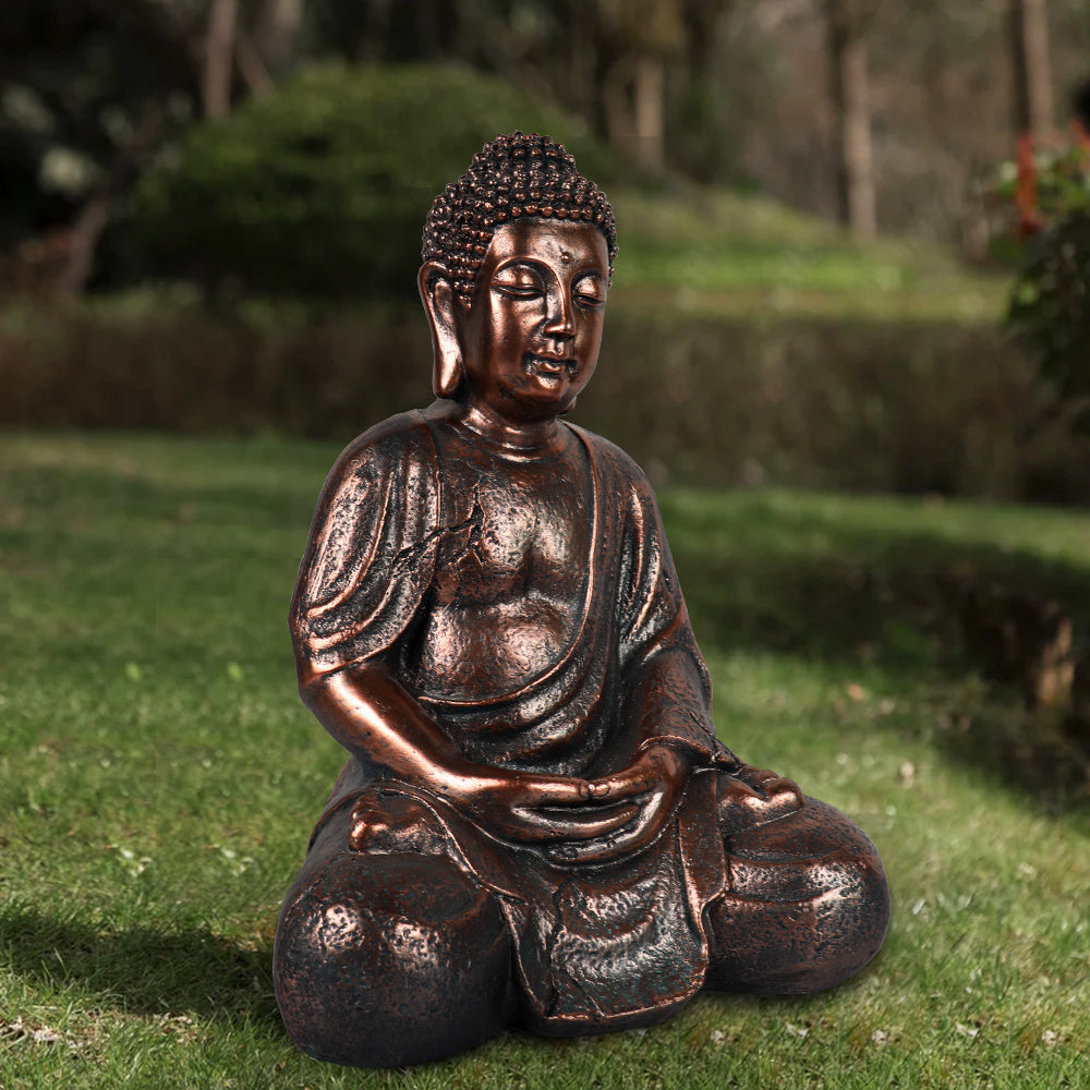 16" Zen Buddha Indoor Outdoor Statue