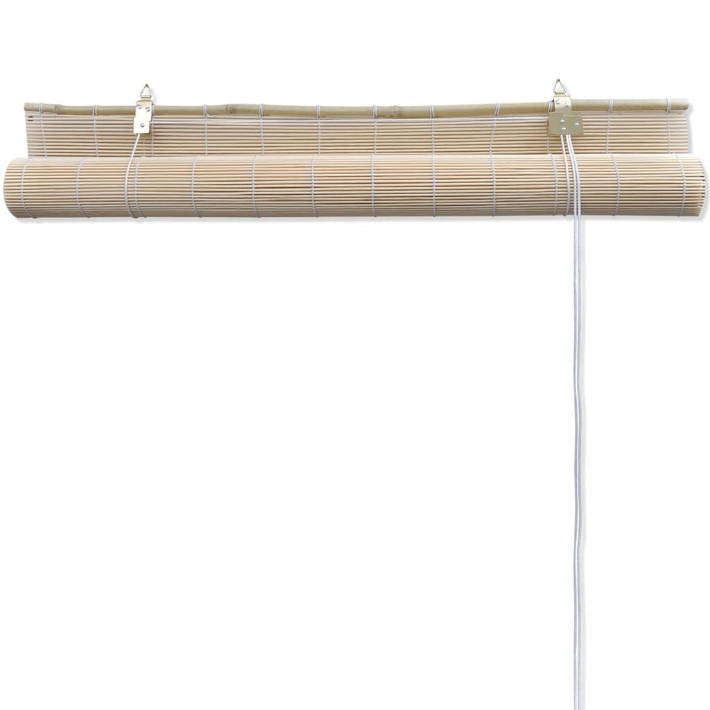 Natural Bamboo Roller Blinds 39.4" x 63"