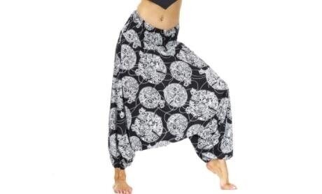 Flowy Boho Harem Pants - One Size Fits Most