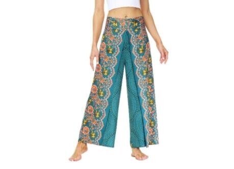 Boho Palazzo Slit Wide Leg Pants