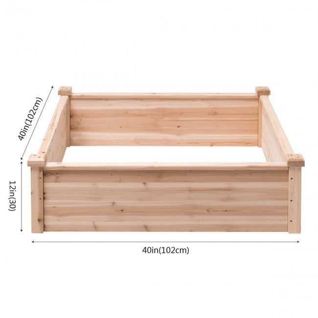Wooden Square Garden Raised Bed