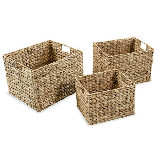 Water Hyacinth Storage Basket Set 3