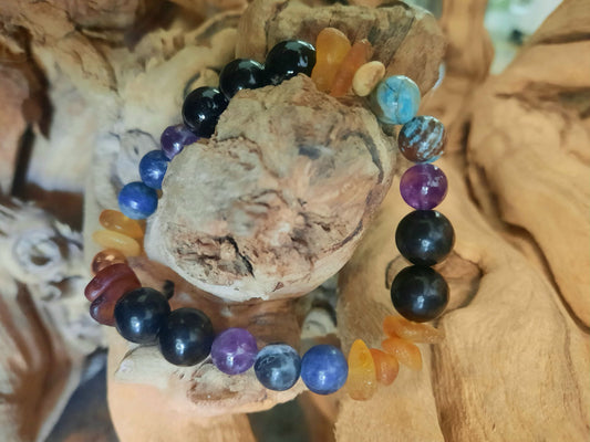 EMF 5G Protection Bracelets Immune Support Chakra Healing Calming Crystals