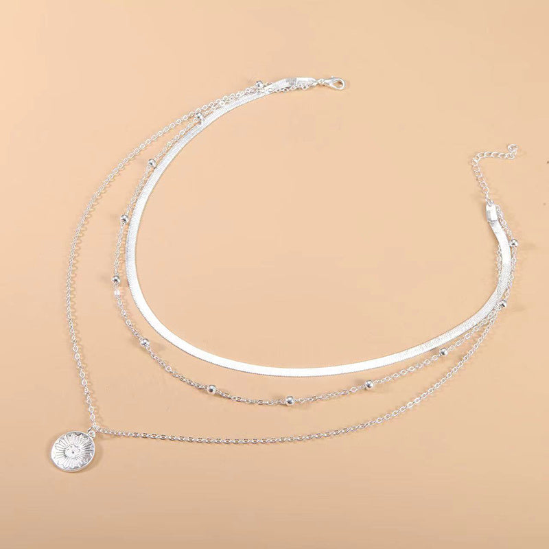 3 in one Choker Necklace .925 Sterling Silver