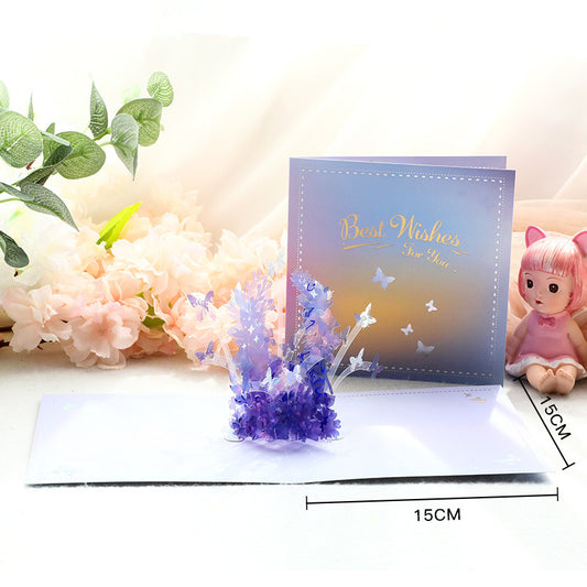 2pcs 3D Butterfly Greeting Card for mother's day; gifts for mom and wife