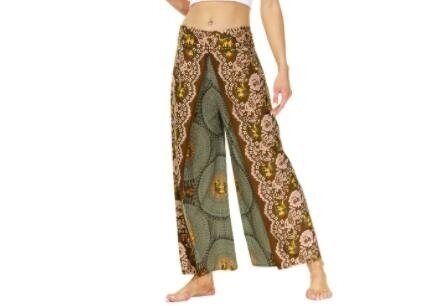 Boho Palazzo Slit Wide Leg Pants