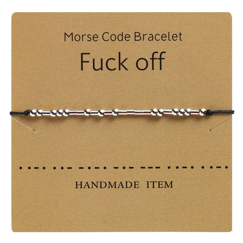 Morse Code Alphanumeric Couple Bracelet Bracelet - 37 different Messages