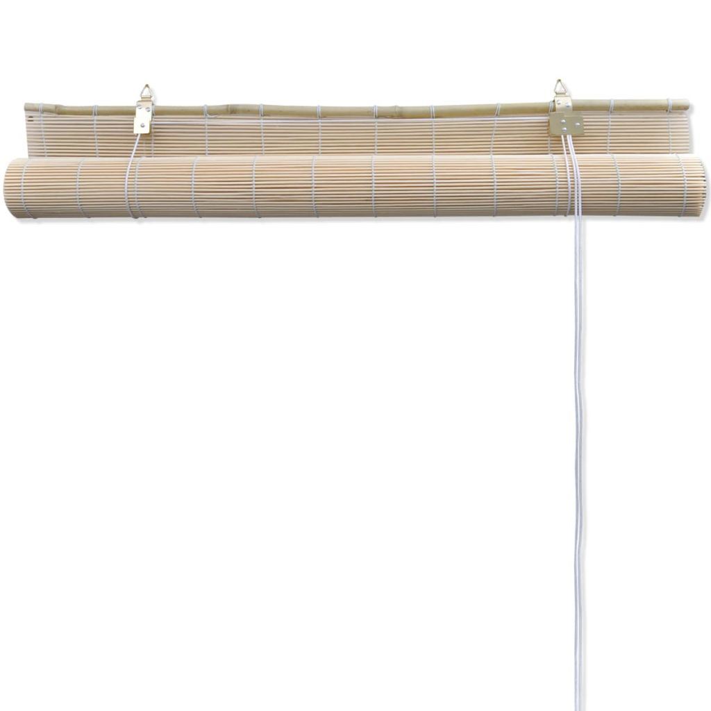 vidaXL Natural Bamboo Roller Blinds 47.2" x 63"