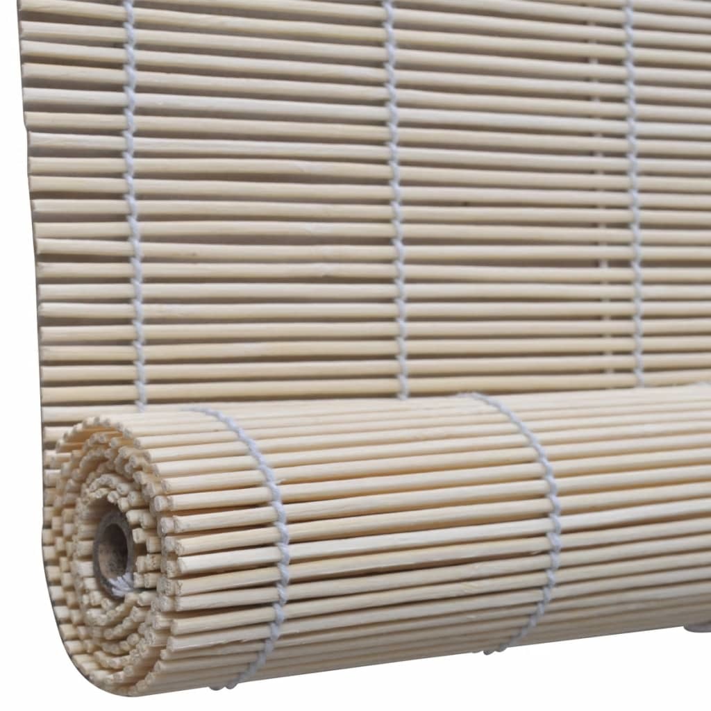 vidaXL Natural Bamboo Roller Blinds 47.2" x 63"