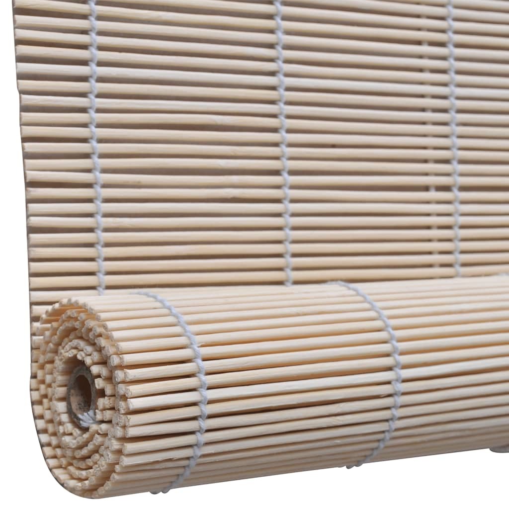 Natural Bamboo Roller Blinds 39.4" x 63"