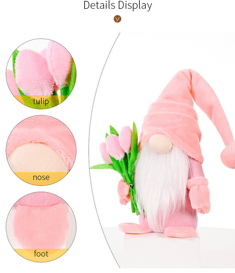 2PCS 15 inches Mother's Day Gnome Plush Decorations Gifts;  Handmade Table Toppers
