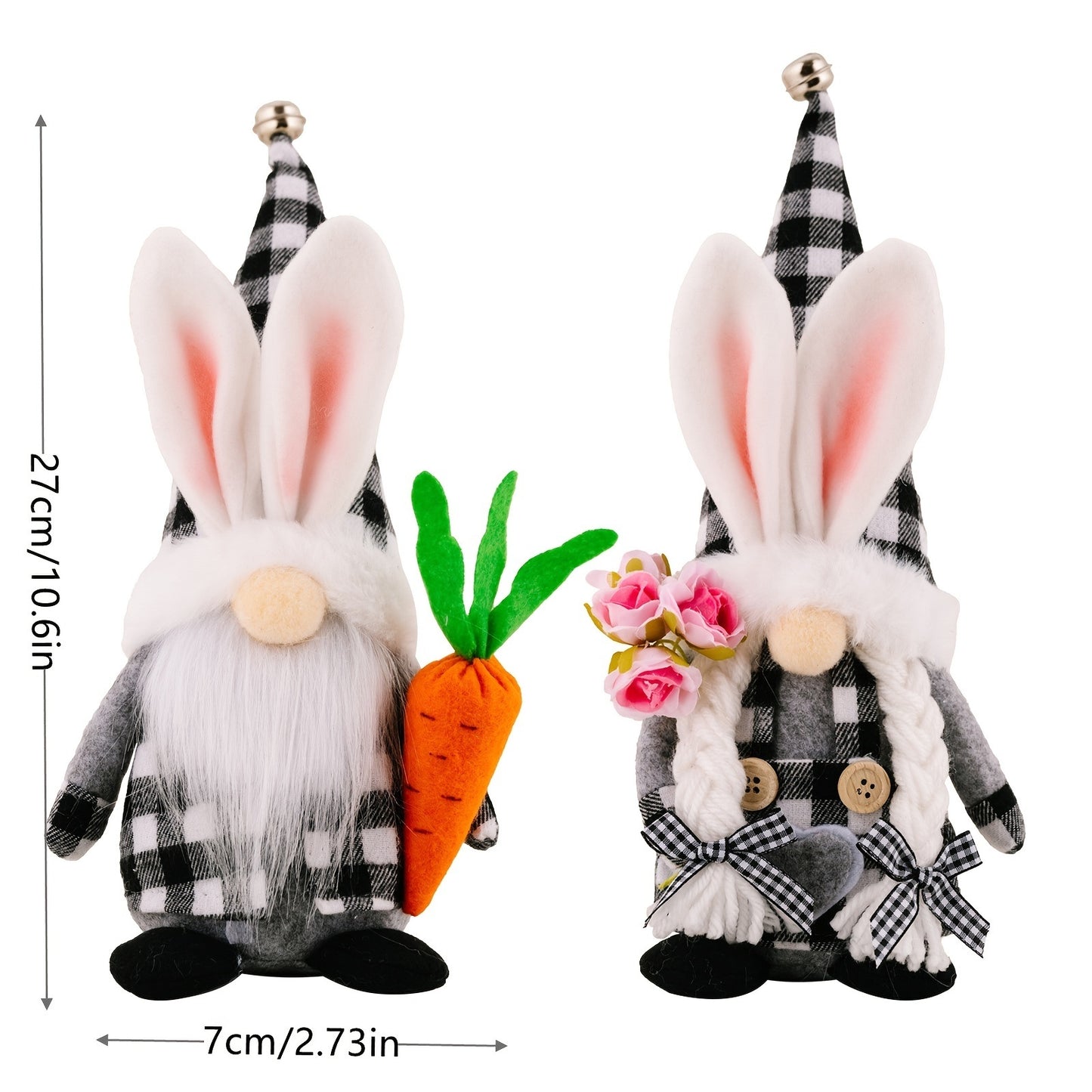 Easter Gingham Bunny Gnome