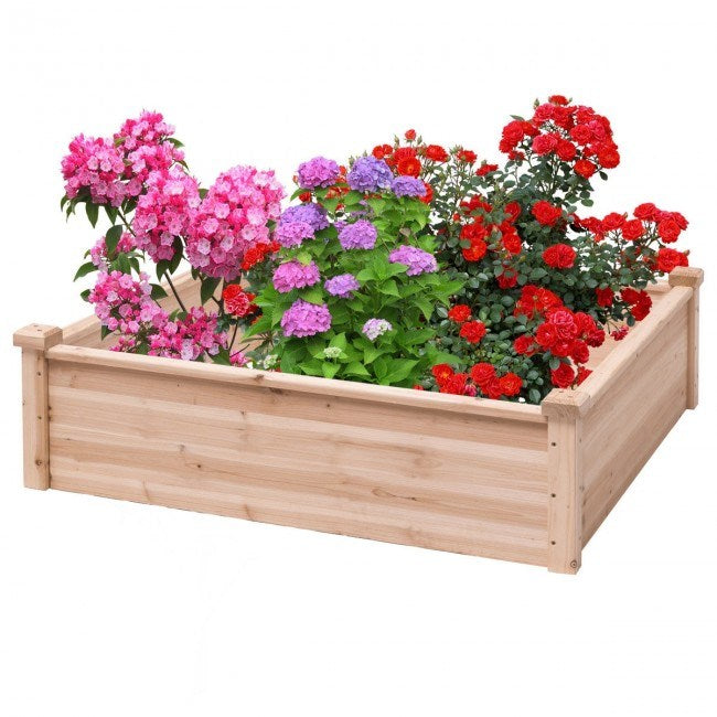 Wooden Square Garden Raised Bed