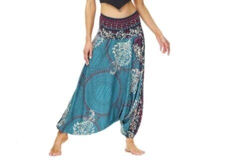 Flowy Boho Harem Pants - One Size Fits Most