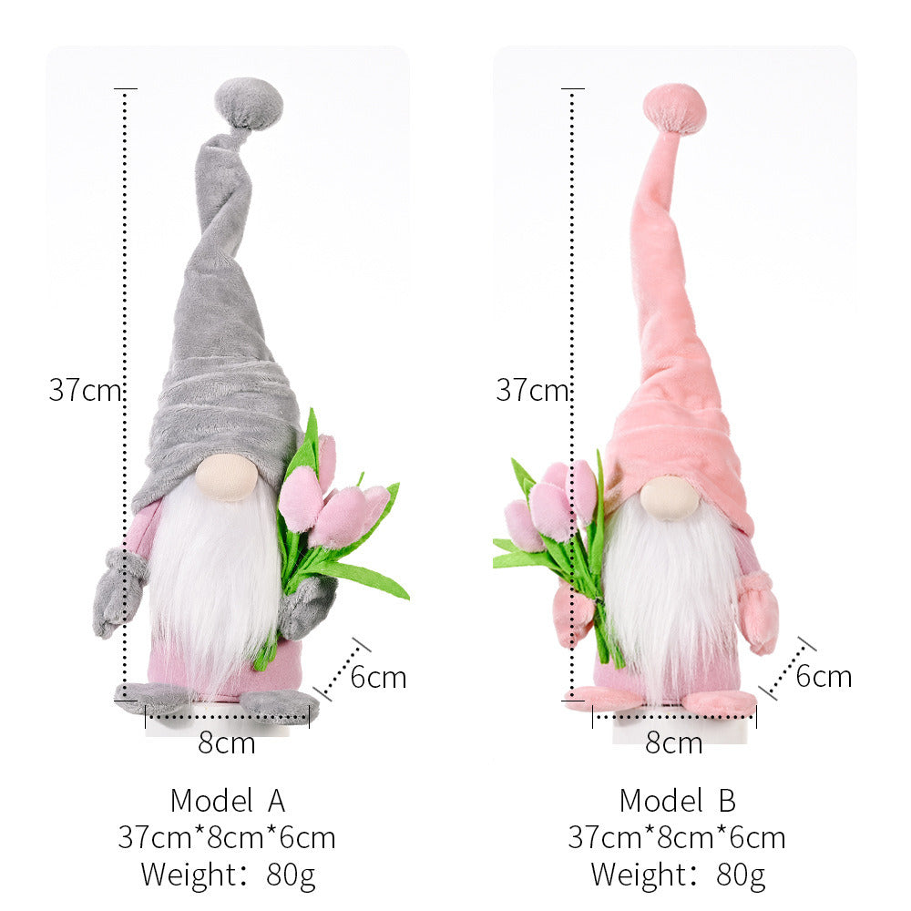 2PCS 15 inches Mother's Day Gnome Plush Decorations Gifts;  Handmade Table Toppers
