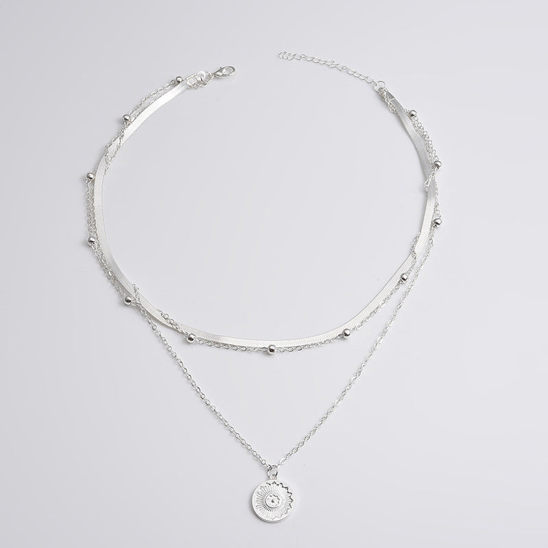 3 in one Choker Necklace .925 Sterling Silver