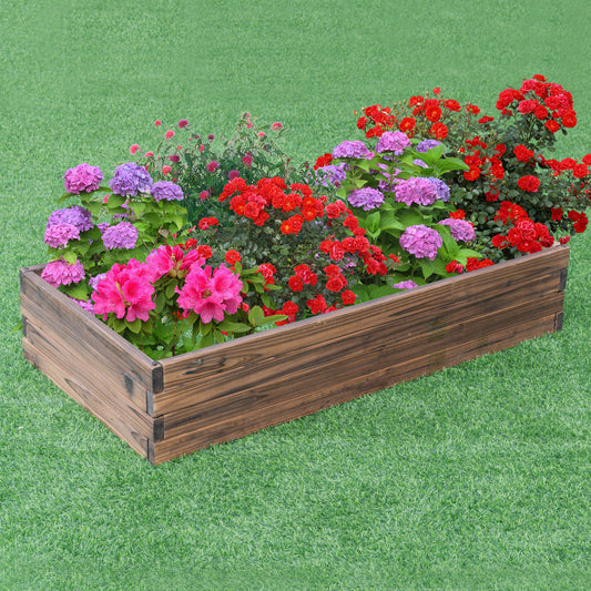 Elevated Wooden Garden Planter Box Bed Kit