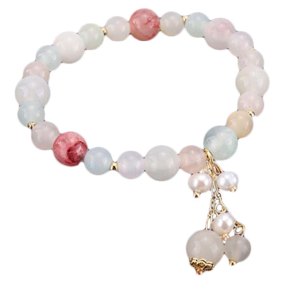 White Beads Stretch Bracelet