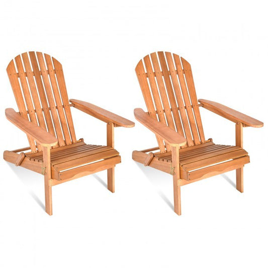 Eucalyptus Chair Foldable Outdoor Wood Lounger Chair