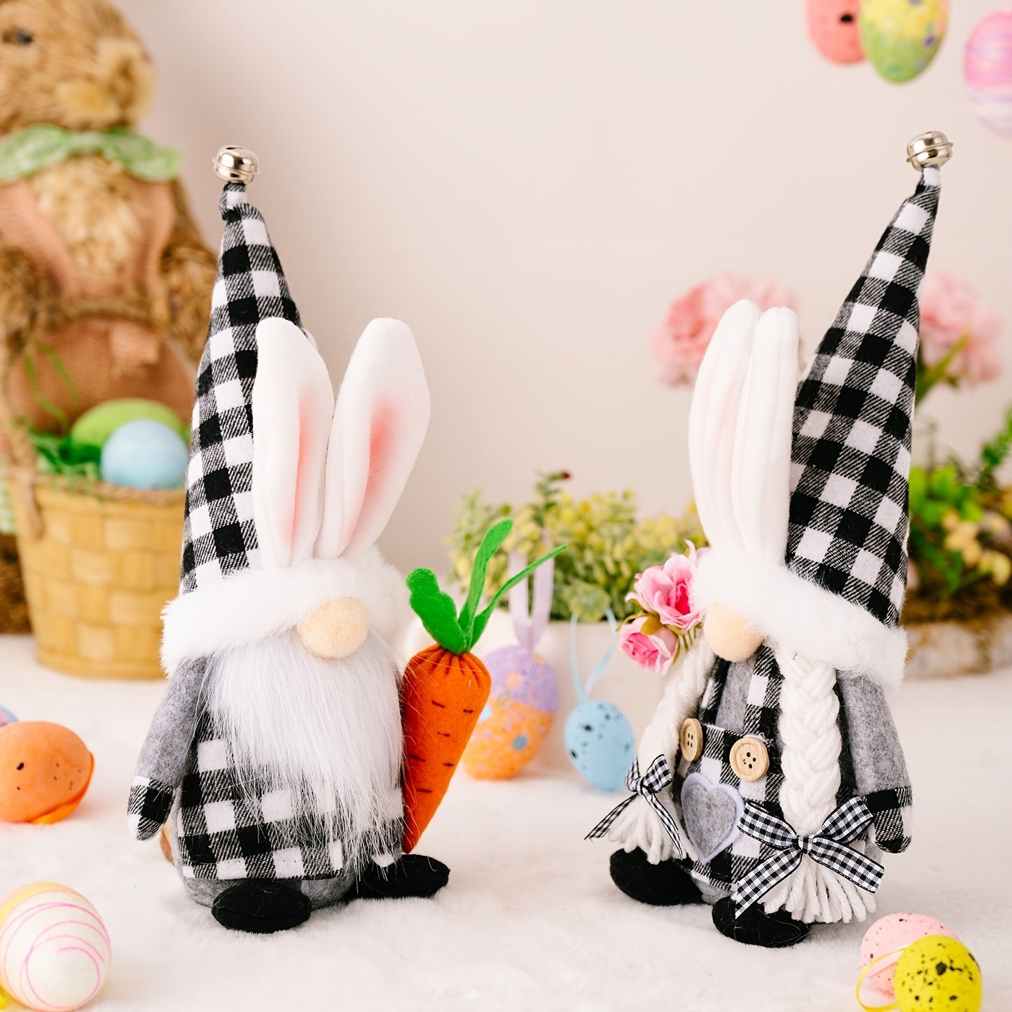 Easter Gingham Bunny Gnome