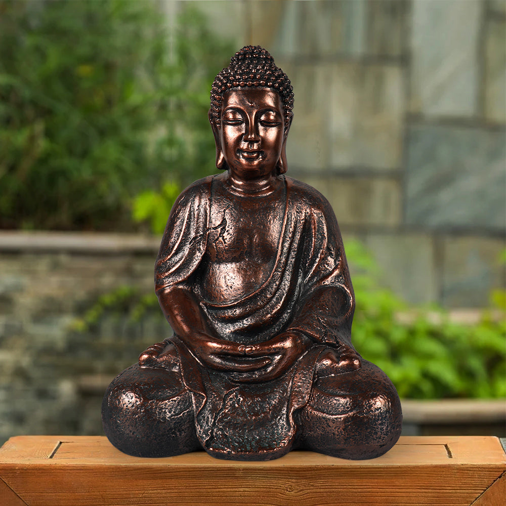 16" Zen Buddha Indoor Outdoor Statue