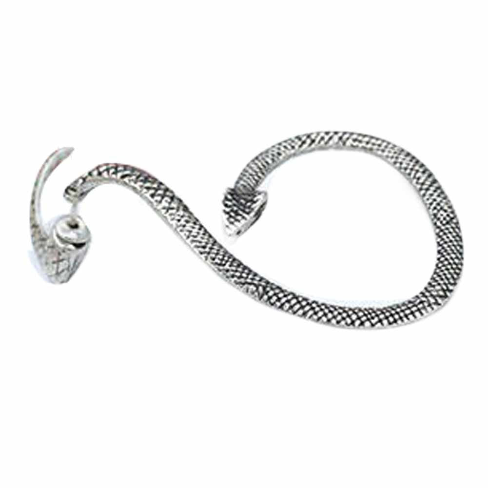 Vintage Silver Color Snake Stud Earrings Cuff Wrap Earrings Left Ear Scare Earring; 4 Pcs