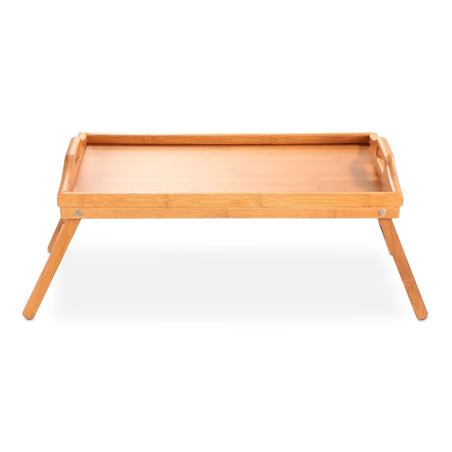 Bed Tray Table Breakfast Tray Bamboo Folding Bed Table Serving Snack Tray Desk with Handles