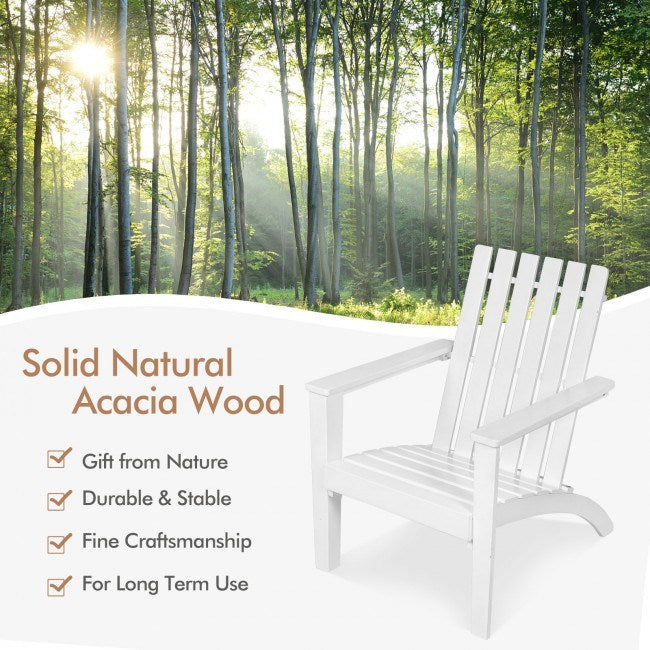 Patio Acacia Wood Adirondack Armchair
