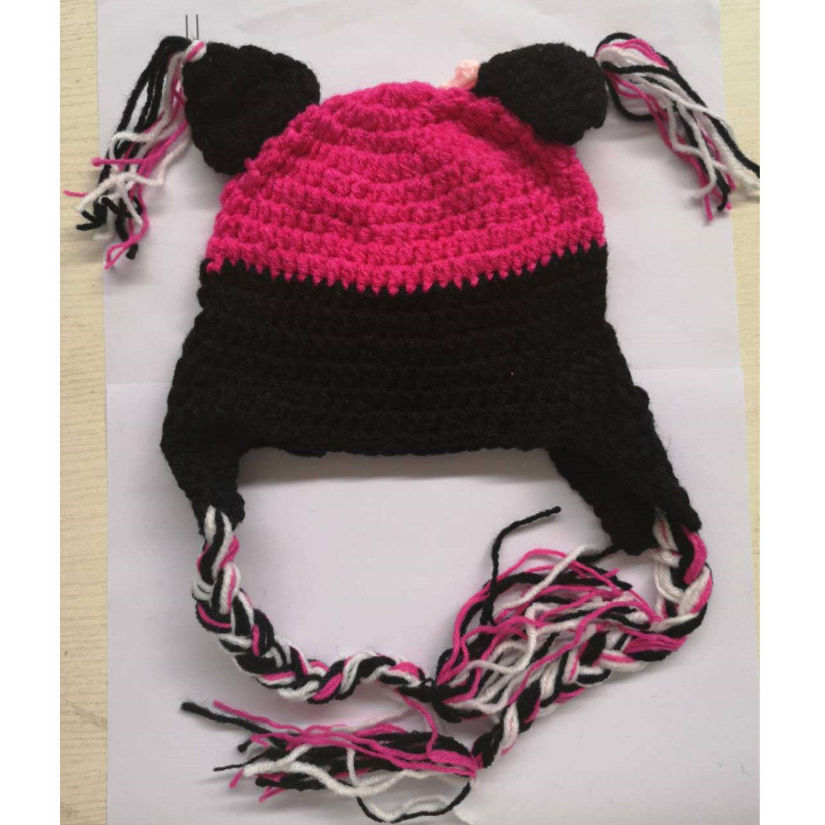 Hand Knit Baby Owl Wool Hat - Newborn
