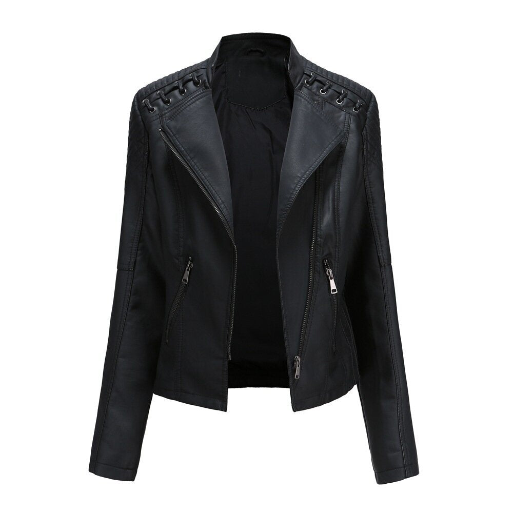 Slim Leather-Look Jacket - 5 colors