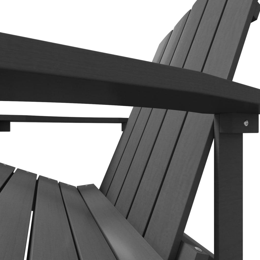 Patio Adirondack Chair with Footstool in Anthracite
