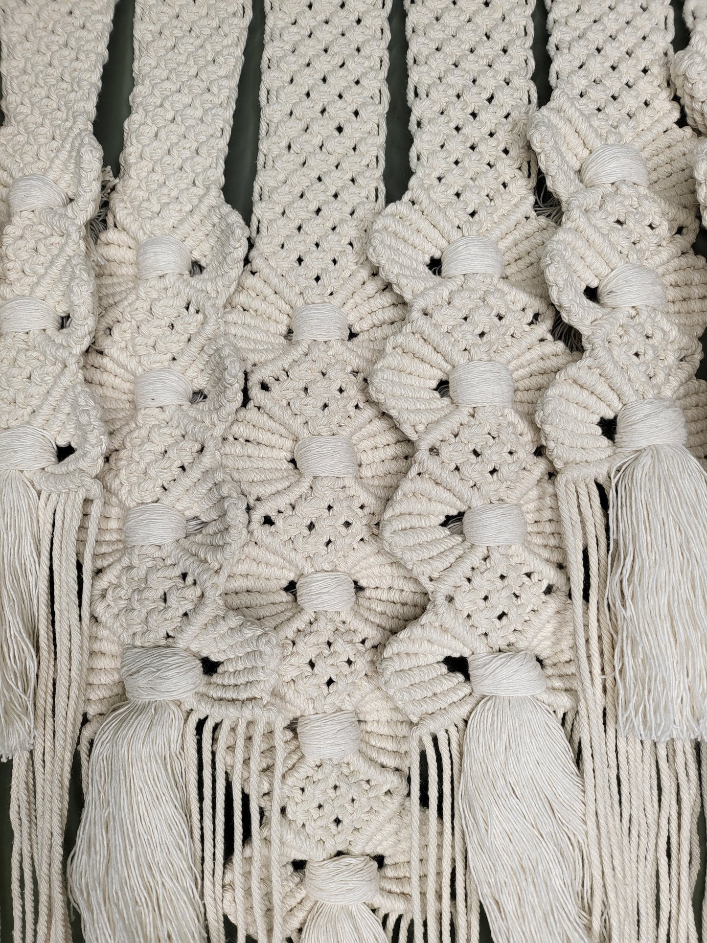 Handmade by HILARY  -  Happy Trails  -  Macramé Wall Hanging - Made in USA